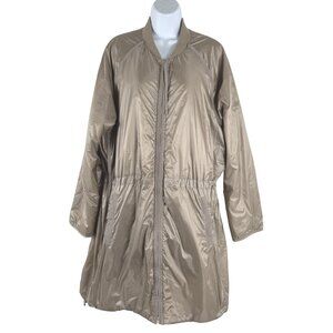 Athleta Summit Insulated‎ Parka Jacket XL Beige Gold Primaloft Nylon CJ-2053